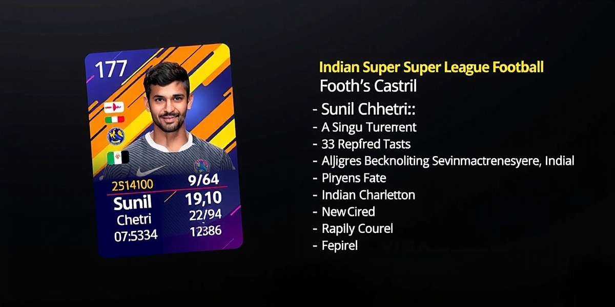 Indian Super League Football Star Players Indian Super League Football player card featuring Sunil Chhetri with his stats and abilities